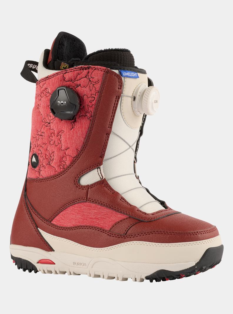 Boots Snowboard Burton Limelight BOA Larges  Bordeaux Beige Femme | DJI-8404923