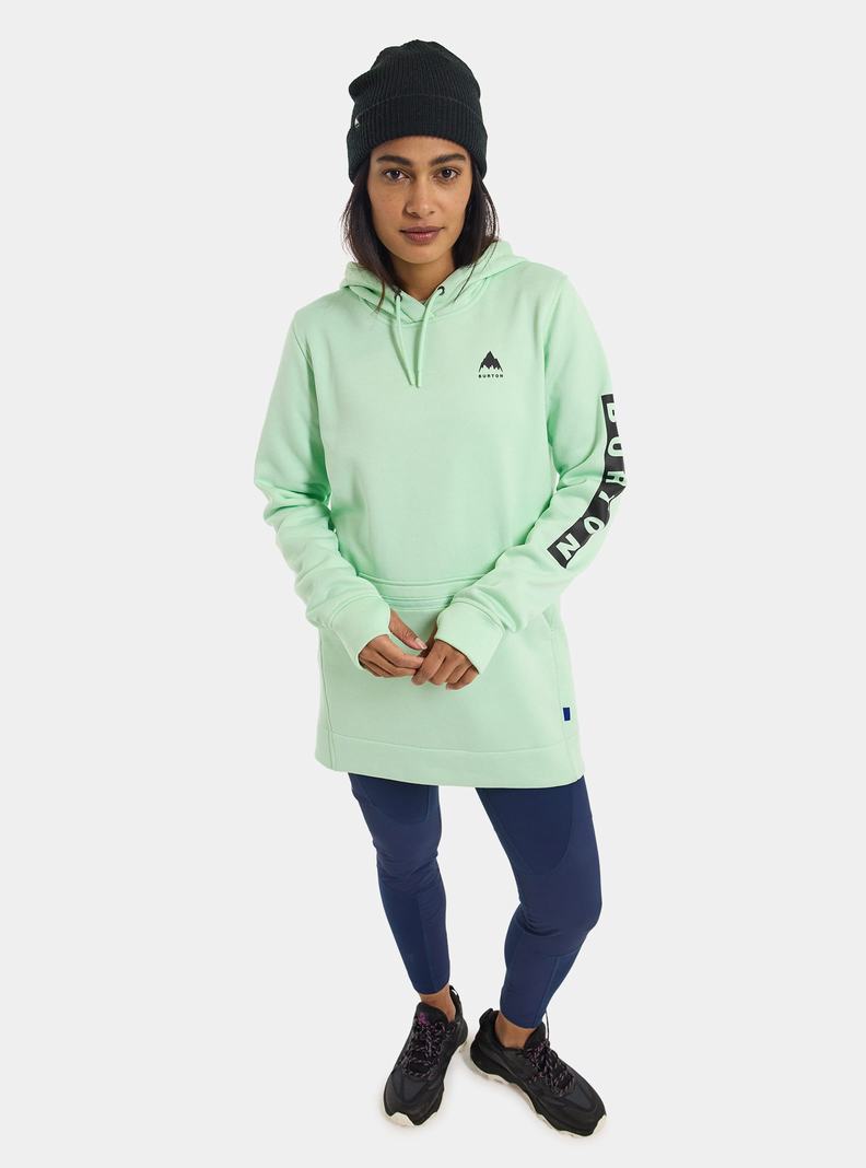 Sweat à capuche Burton Oak Long Pullover  Vert Femme | OKG-8889098