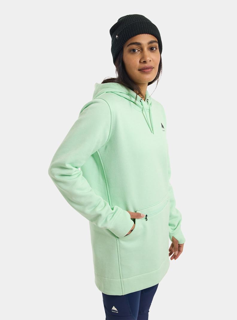 Sweat à capuche Burton Oak Long Pullover  Vert Femme | OKG-8889098