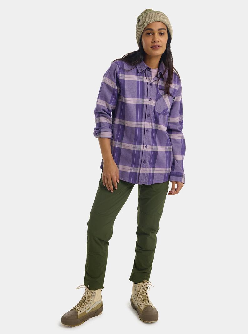 Chemise Burton Favorite Long Sleeve Flannel  Violette Femme | LII-8746991