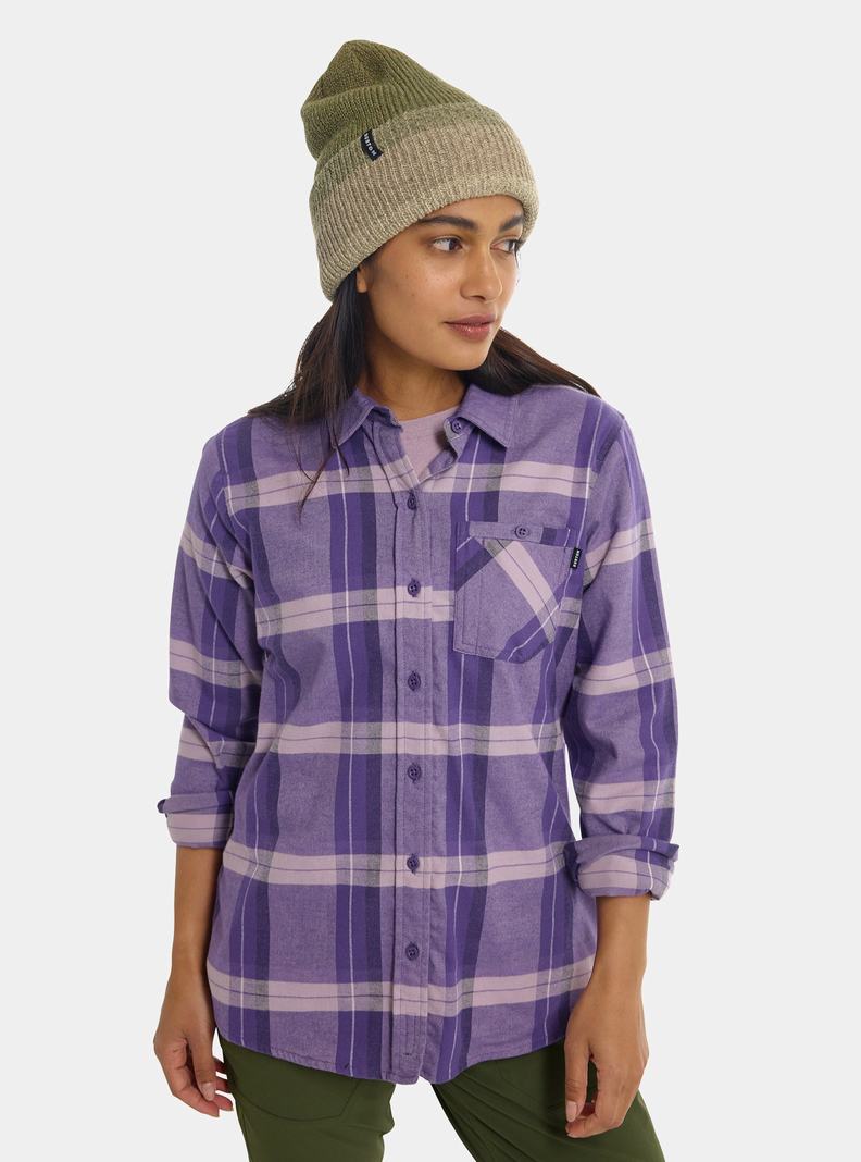 Chemise Burton Favorite Long Sleeve Flannel  Violette Femme | LII-8746991