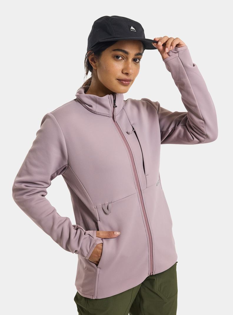 Sweats Burton Multipath Full-Zip Fleece  Violette Femme | PSL-6631853