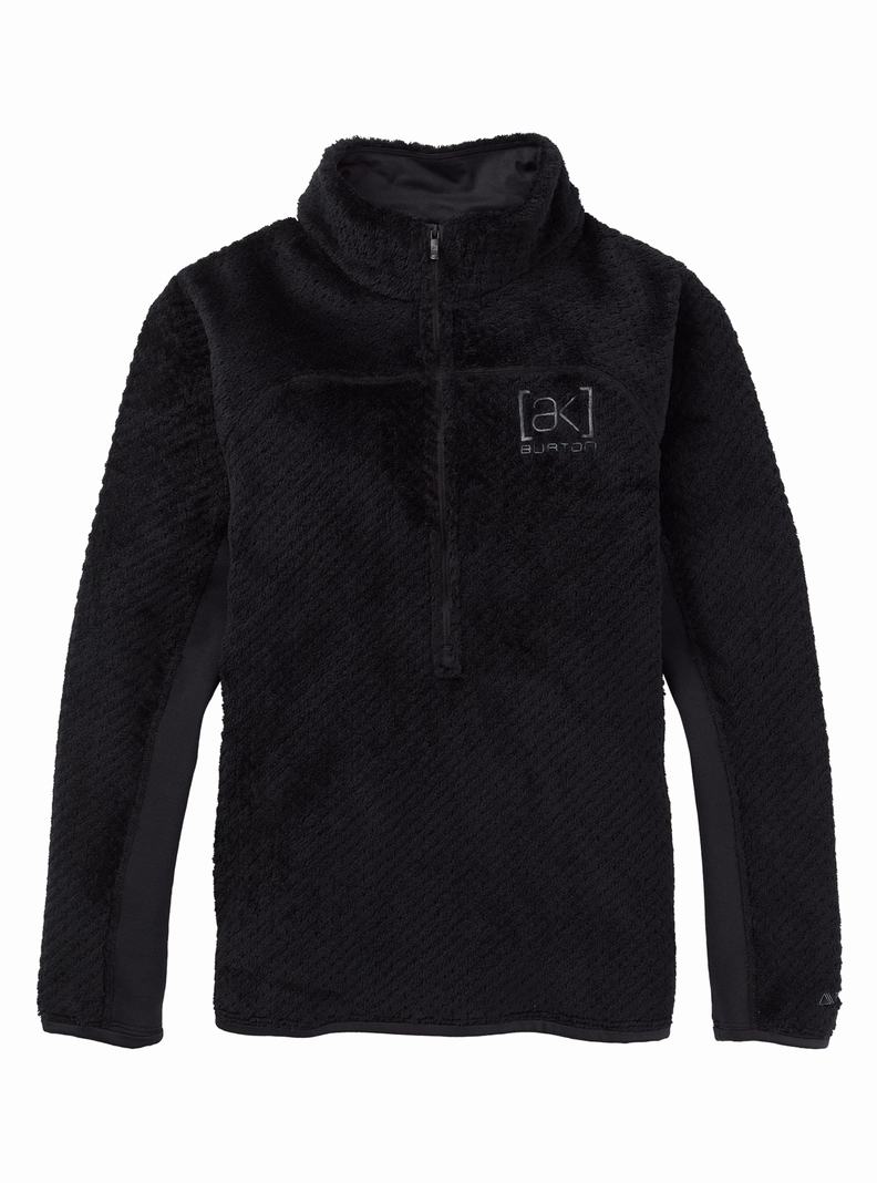 Sweats Burton [ak] Baker Hi-Loft Quarter-Zip Fleece  Noir Femme | YYA-8055814