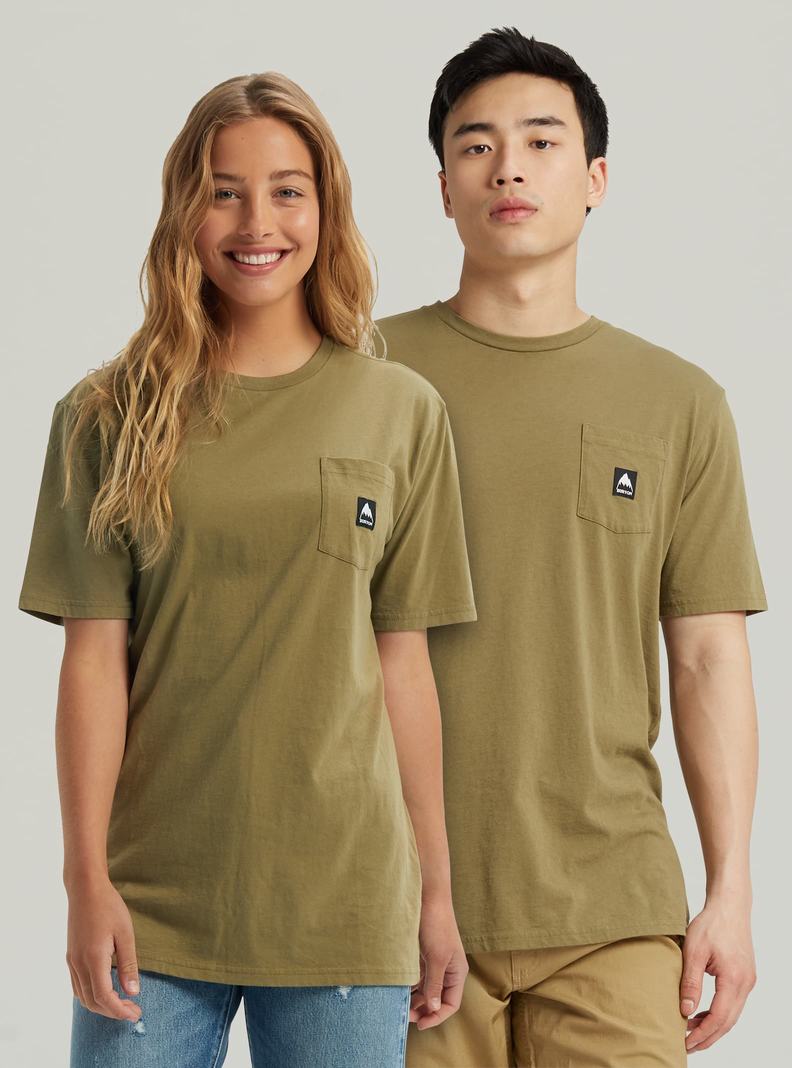 T-shirts Burton Colfax Corta Sleeve  Vert Olive Femme | IHH-3160124