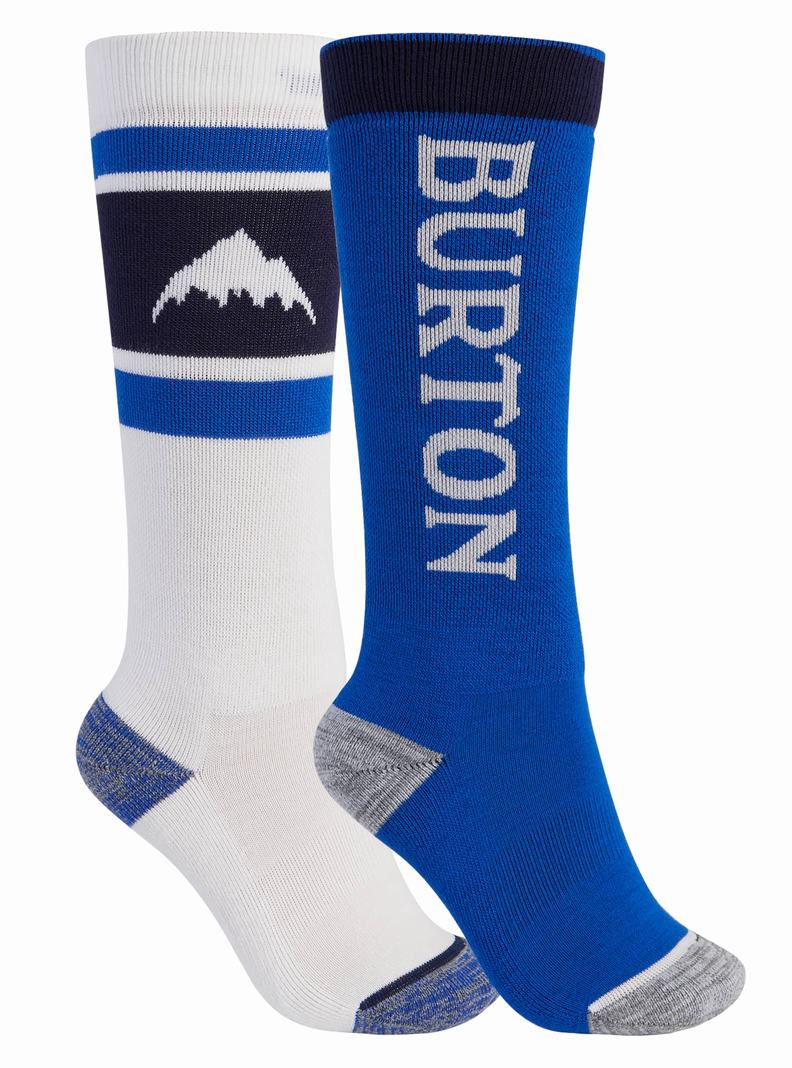 Chaussettes Burton Weekend Midweight (2 Pack)  Blanche Bleu Enfant | NHM-5222700