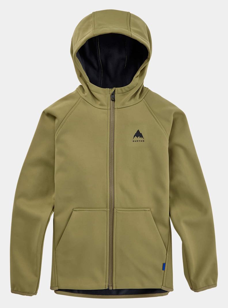 Sweats Burton Crown Weatherproof Full-Zip Fleece  Vert Olive Enfant | KCN-7497328