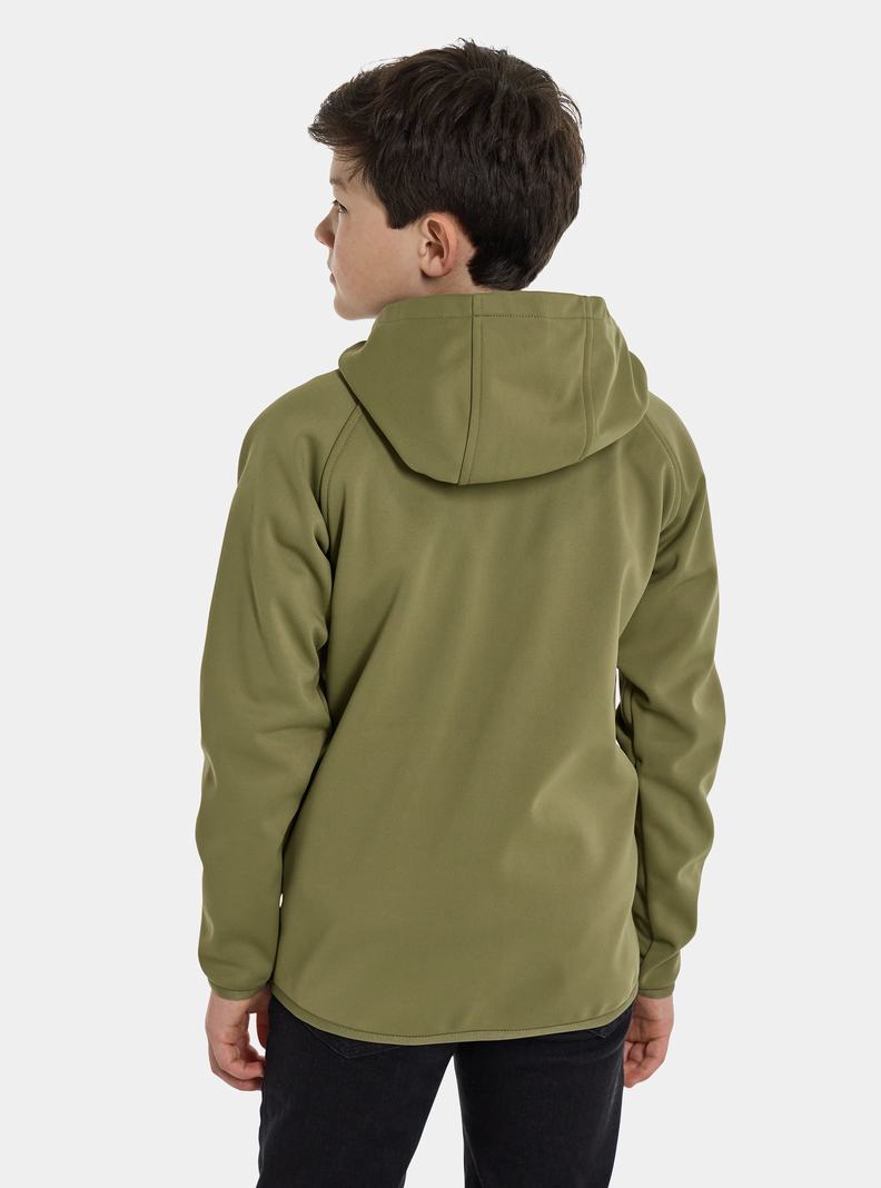 Sweats Burton Crown Weatherproof Full-Zip Fleece  Vert Olive Enfant | KCN-7497328