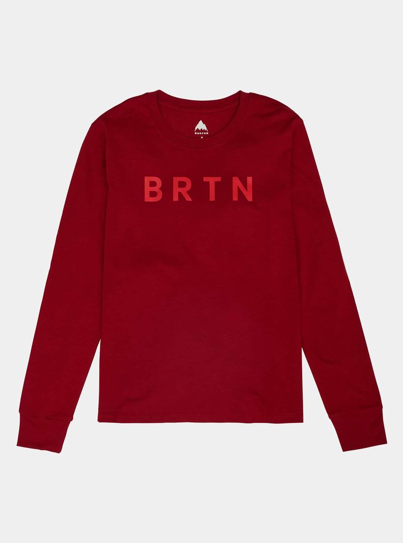 T-shirts Burton BRTN Long Sleeve  Rouge Femme | RWI-5925743