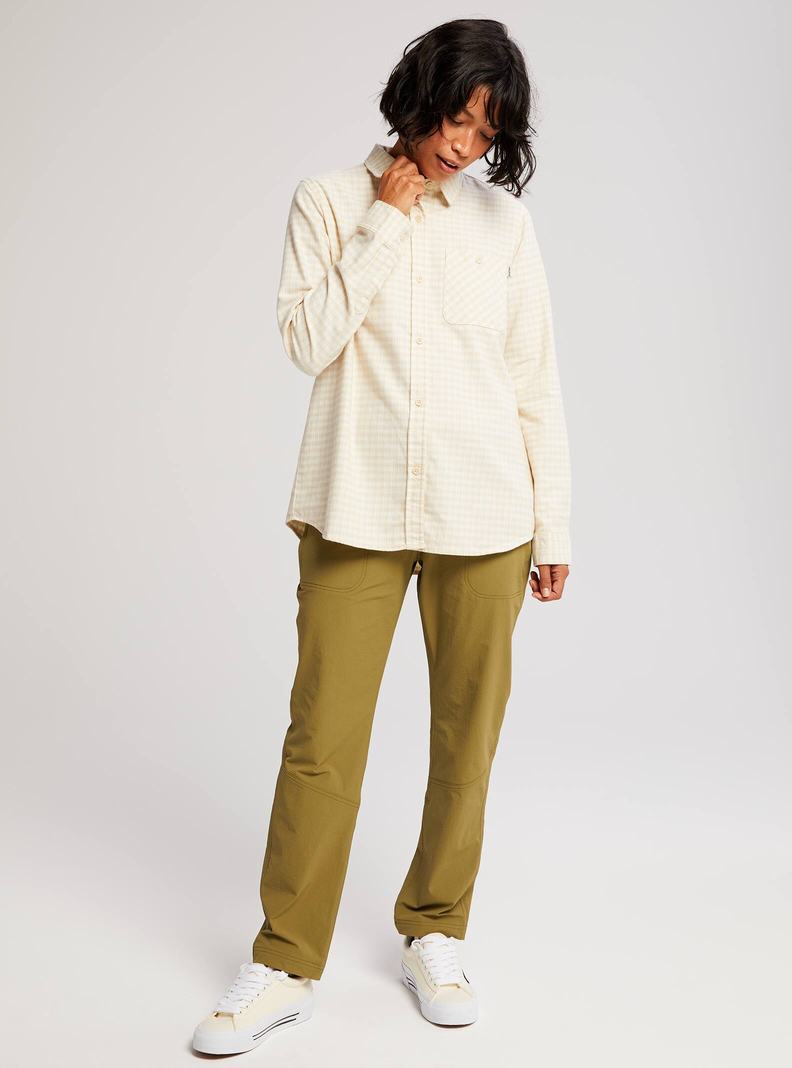 Chemise Burton Grace Long Sleeve Flannel  Beige Femme | IWV-4442665