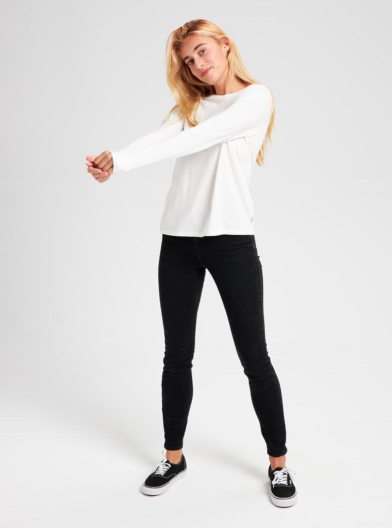 T-shirts Burton Classiche Blank Long Sleeve  Blanche Femme | WVV-0612058