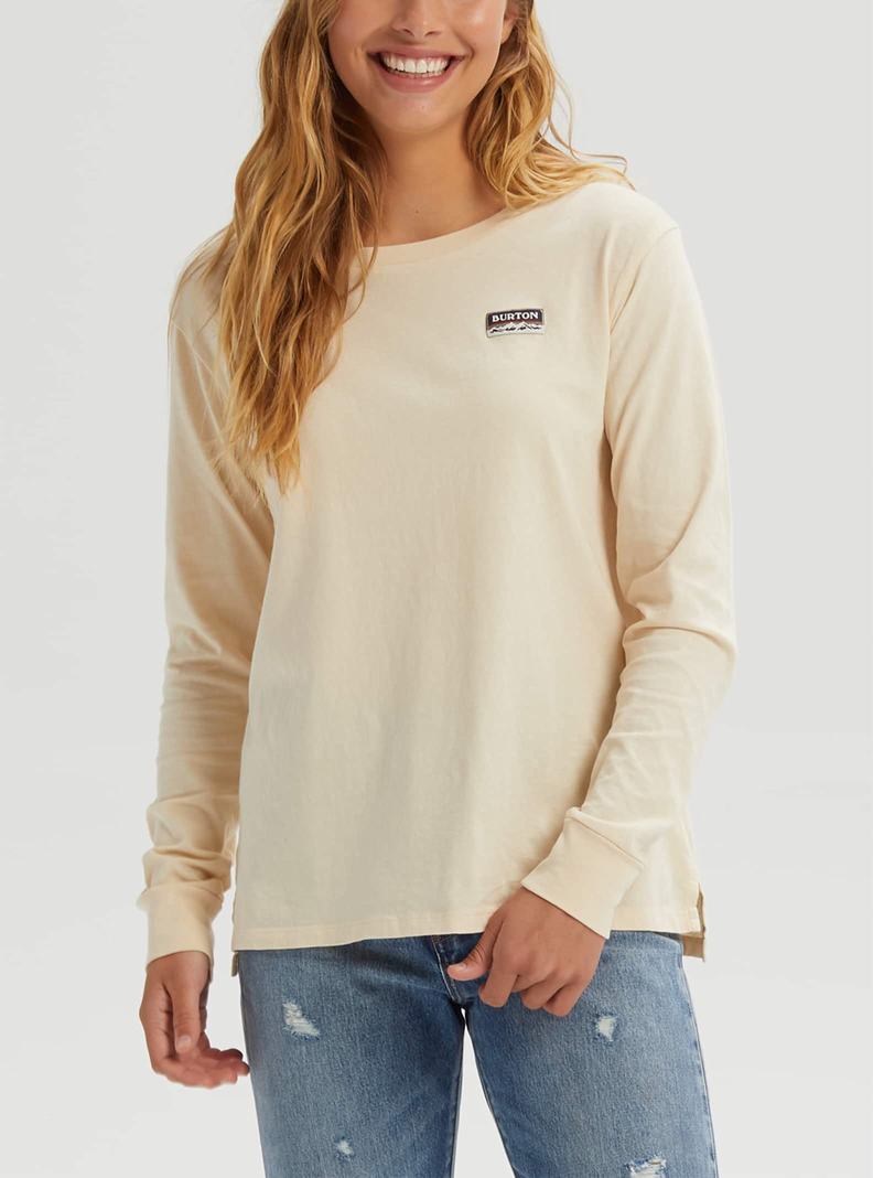 T-shirts Burton Classiche Long Sleeve  Beige Femme | QVH-9220536