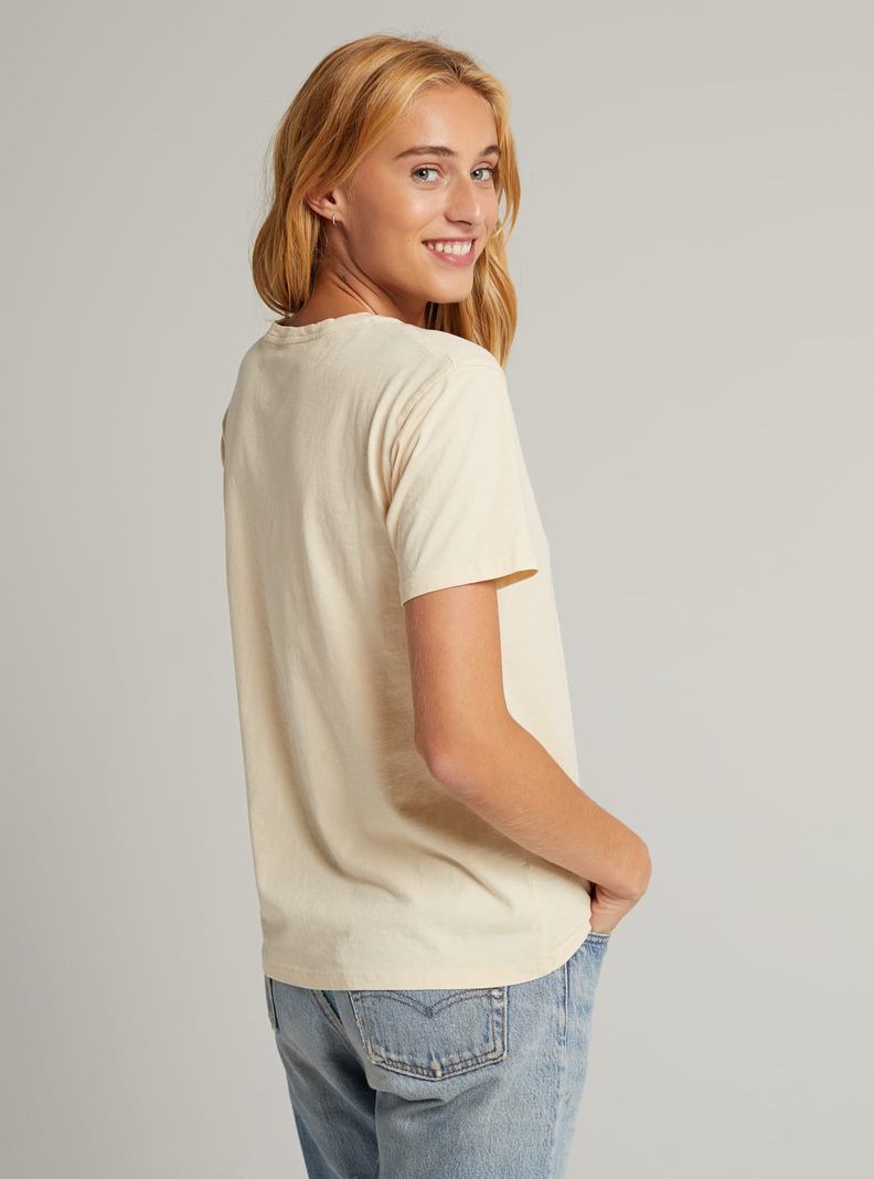 T-shirts Burton Classiche Corta Sleeve  Beige Femme | UCT-1912813