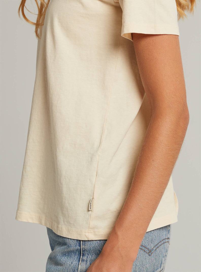 T-shirts Burton Classiche Corta Sleeve  Beige Femme | UCT-1912813