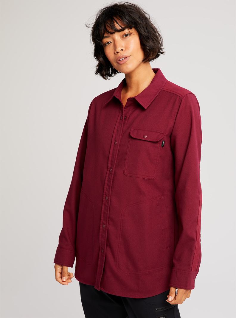 Chemise Burton Stretch Grace Performance Flannel  Bordeaux Femme | FCO-7642422