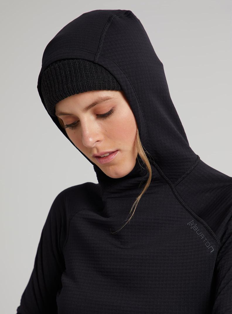 Sweats Burton [ak] Helium Power Grid Pullover Fleece  Noir Femme | XOF-0297125