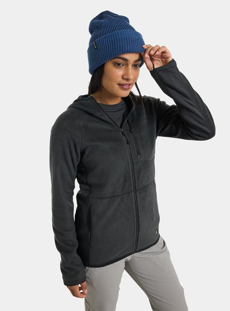 Polaire Burton Stockrun Warmest Encapuchonné Full-Zip  Noir Femme | TVI-2620516