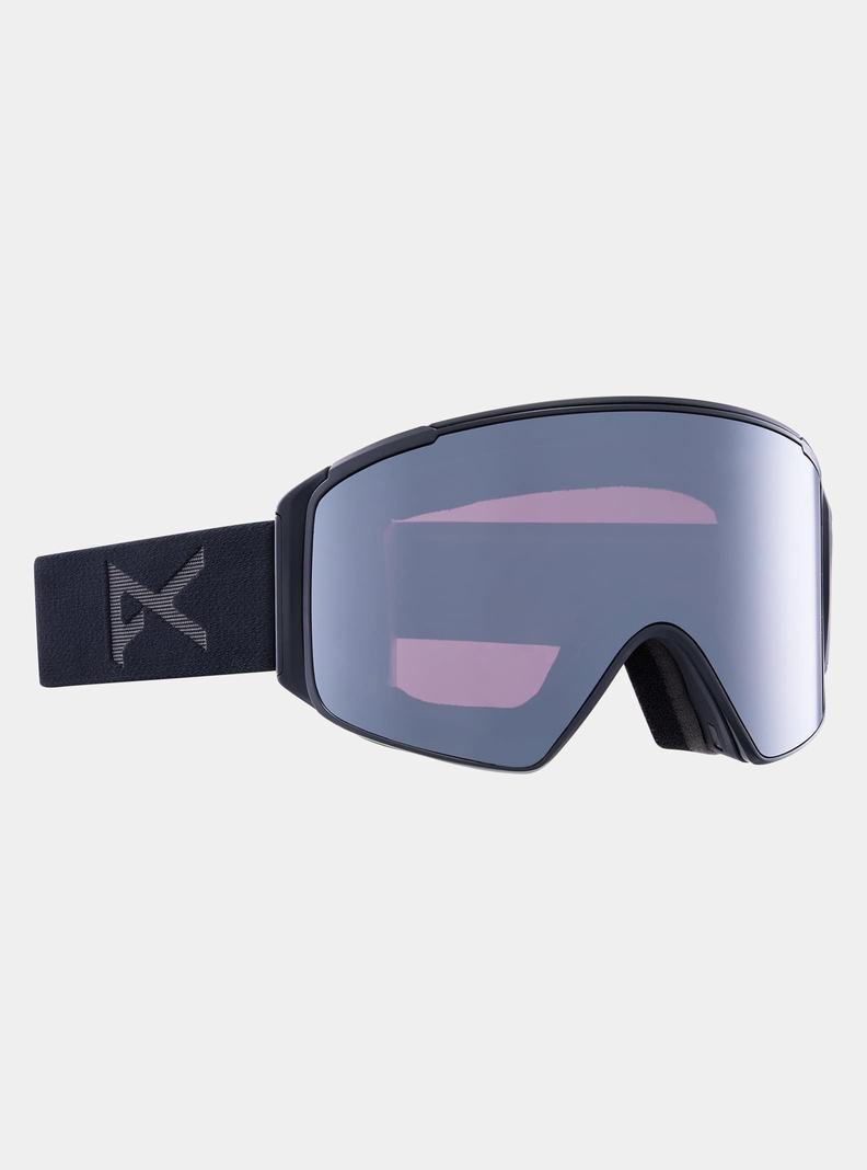 Lunette Ski Burton Anon M4S Goggles (Cylindrical) + Bonus Lens + MFI Face Mask  Orange Noir Violette Femme | JHL-6707160