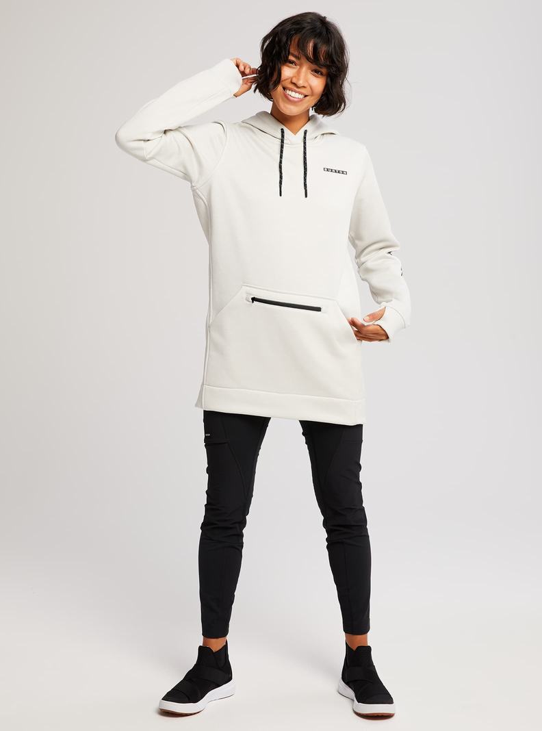 Sweat à capuche Burton Oak Long Pullover  Blanche Femme | MFF-2661305