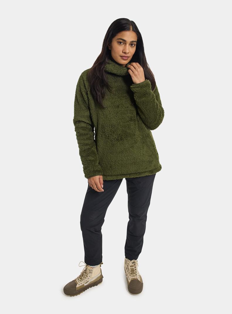 Sweats Burton Lynx Pullover Fleece  Vert Foncé Femme | DHV-4577496