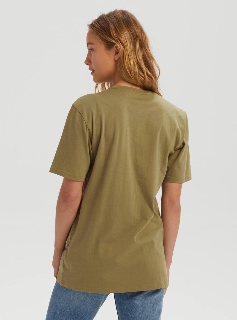 T-shirts Burton BRTN Corta Sleeve  Vert Olive Femme | EQL-4182714