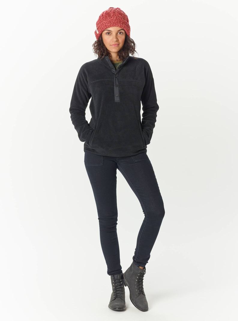 Sweats Burton Hearth Fleece Pullover  Noir Femme | DET-8847893