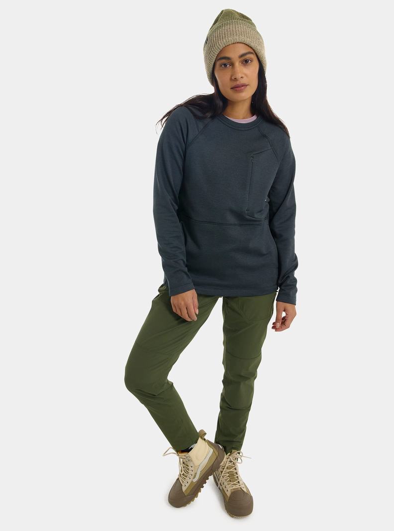 Sweats Burton Multipath Grid Crewneck Fleece  Noir Femme | ERZ-2248477