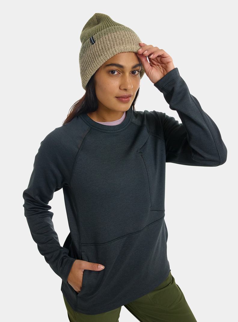 Sweats Burton Multipath Grid Crewneck Fleece  Noir Femme | ERZ-2248477