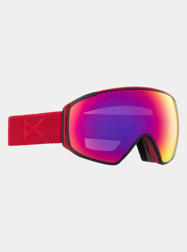 Lunette Ski Burton Anon M4S Goggles (Toric) + Bonus Lens + MFI Face Mask  Rouge Orange Rouge Femme | OQM-2712488