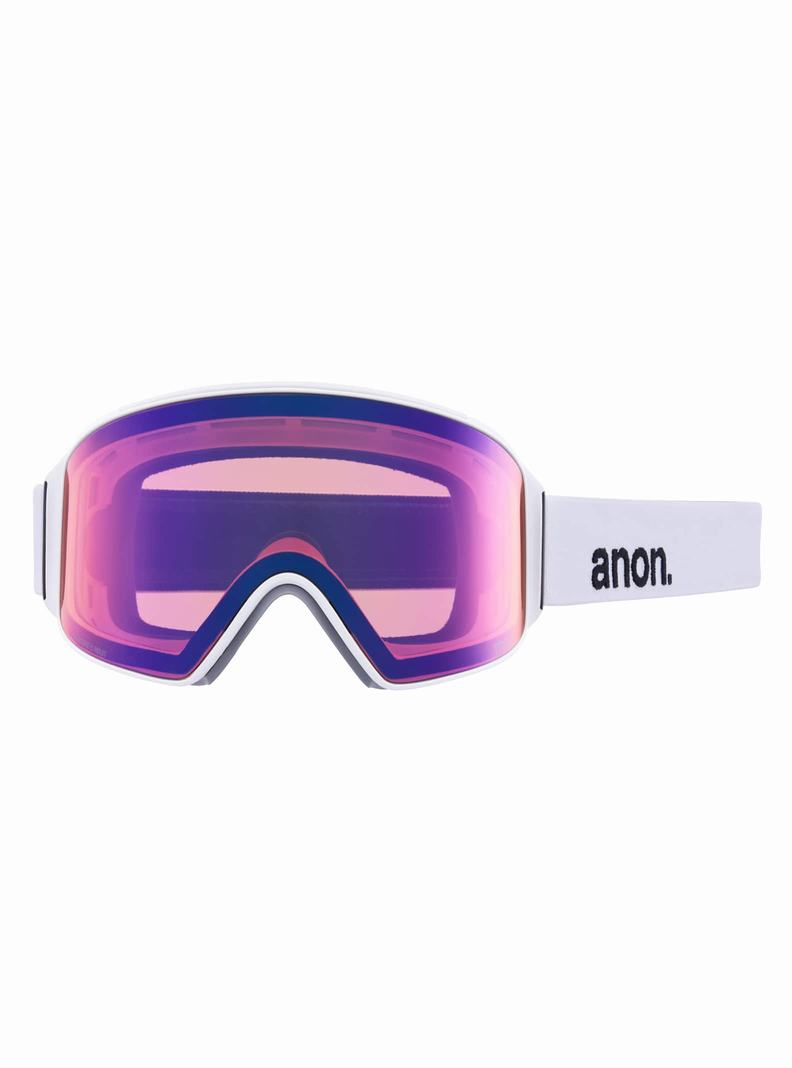 Lunette Ski Burton Anon M4 Goggles (Cylindrical) + Bonus Lens + MFI Face Mask  Orange Noir Violette Femme | HYA-2362978