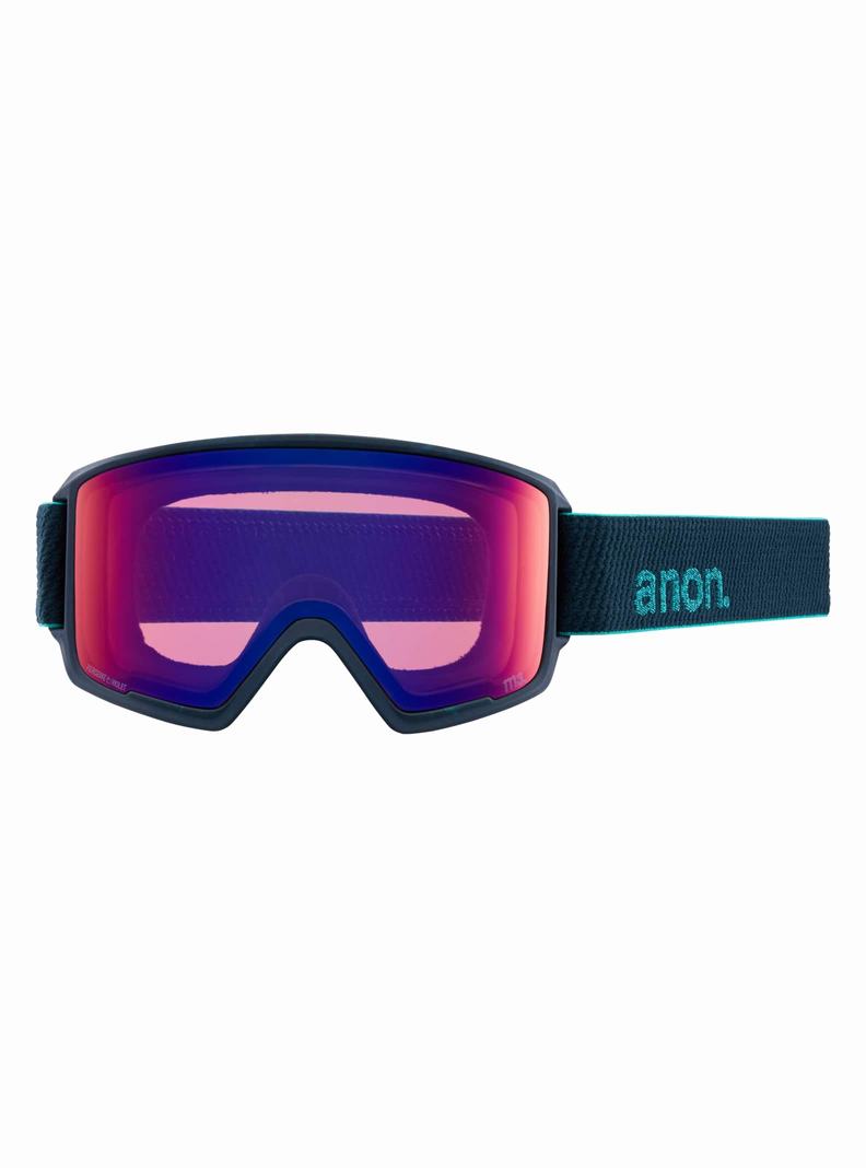 Lunette Ski Burton Anon M3 Goggles + Bonus Lens + MFI Face Mask  Noir Bleu Rose Femme | TDG-2593069