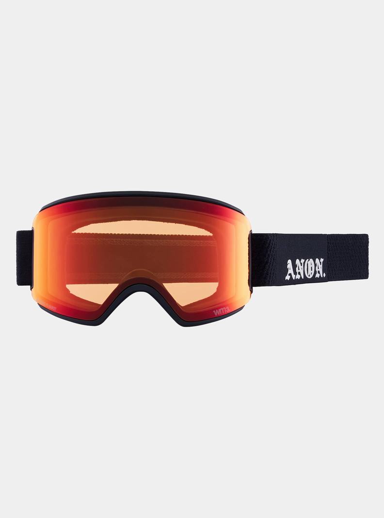 Lunette Ski Burton Anon WM3 Goggles + Bonus Lens + MFI Face Mask  Orange Noir Violette Femme | HVU-8547322