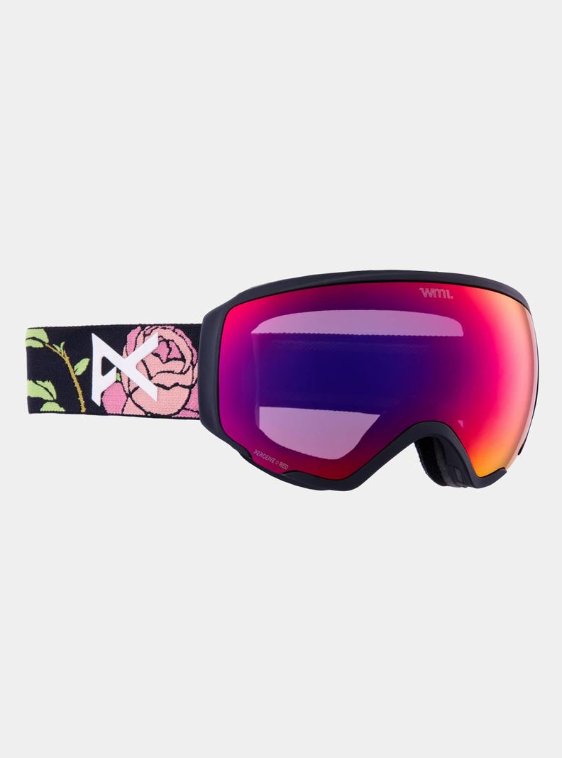 Lunette Ski Burton Anon WM1 Low Bridge Fit Goggles + Bonus Lens + MFI Face Mask  Orange Rouge Femme | RDL-3141601