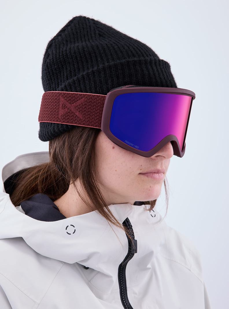 Lunette Ski Burton Anon Insight Goggles + Bonus Lens  Orange Rouge Femme | KPG-7257021