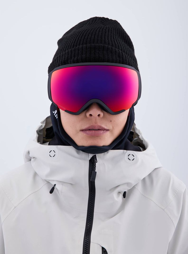 Lunette Ski Burton Anon WM1 Low Bridge Fit Goggles + Bonus Lens + MFI Face Mask  Orange Rouge Femme | RDL-3141601