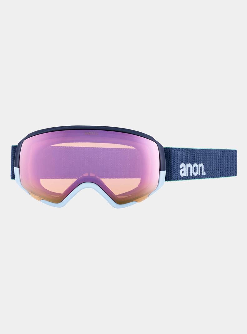 Lunette Ski Burton Anon WM1 Low Bridge Fit Goggles + Bonus Lens + MFI Face Mask  Orange Rouge Femme | RDL-3141601