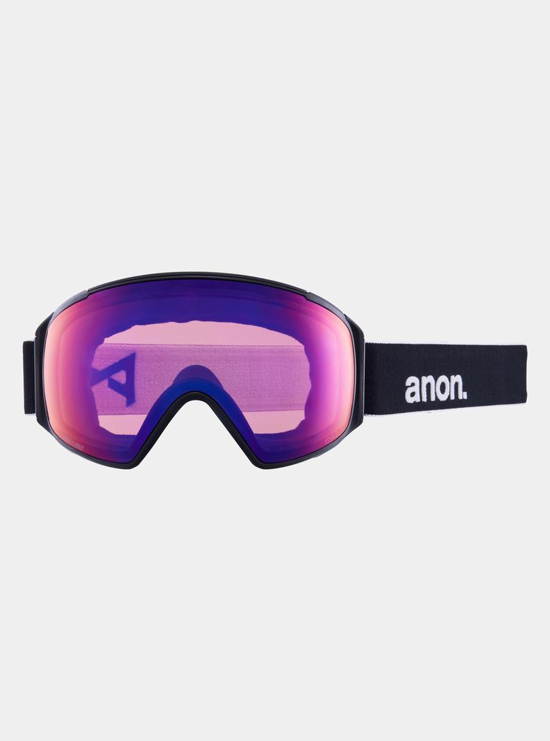 Lunette Ski Burton Anon M4S Goggles (Polarized Toric) + Bonus Lens + MFI Face Mask  Noir Violette Femme | HDP-1716660