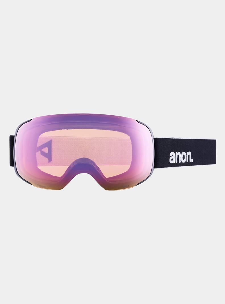 Lunette Ski Burton Anon M2 Low Bridge Fit Goggles + Bonus Lens + MFI Face Mask  Noir Orange Rouge Femme | YAC-8032003