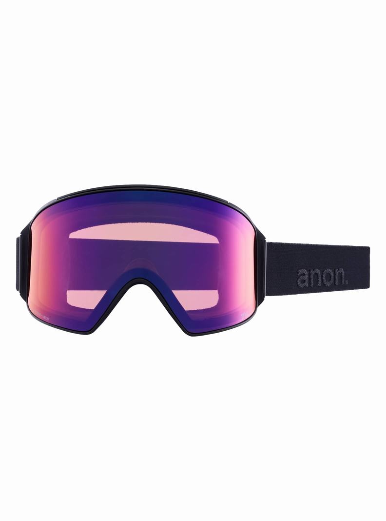 Lunette Ski Burton Anon M4 Snapback Goggles (Cylindrical) + Bonus Lens + MFI Face Mask  Orange Noir Violette Femme | ZBA-3854843