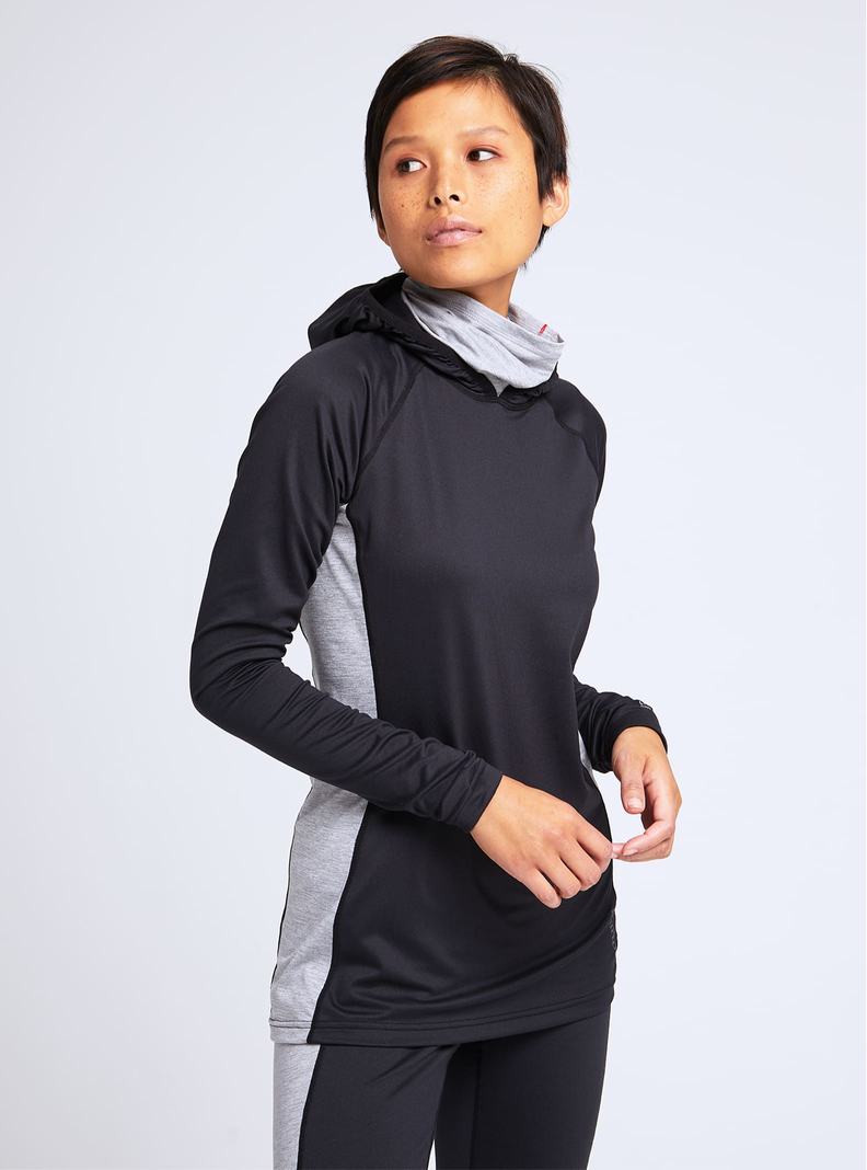 Sous-couches Burton Midweight X Base Layer Long Neck Hoodie  Noir Femme | RLB-6034249