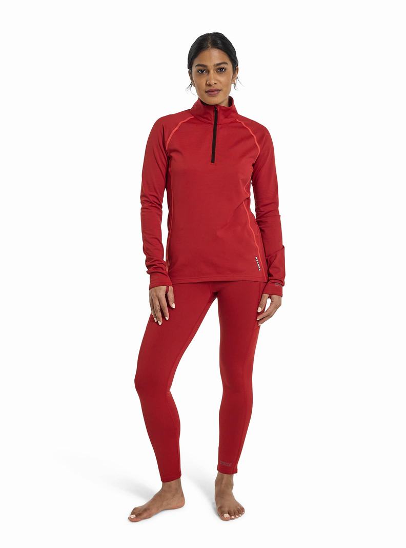 Sous-couches Burton Heavyweight X Base Layer Quarter-Zip  Rouge Femme | DSX-6959494