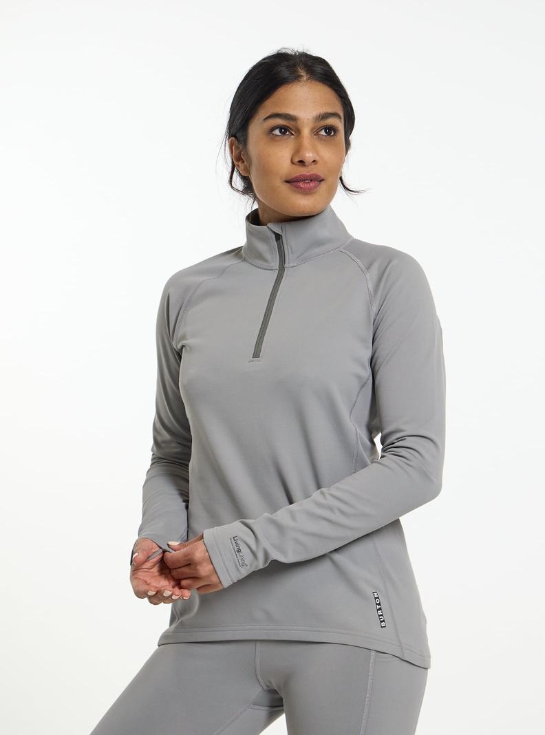 Sous-couches Burton Heavyweight X Base Layer Quarter-Zip  Grise Femme | RNU-6483035