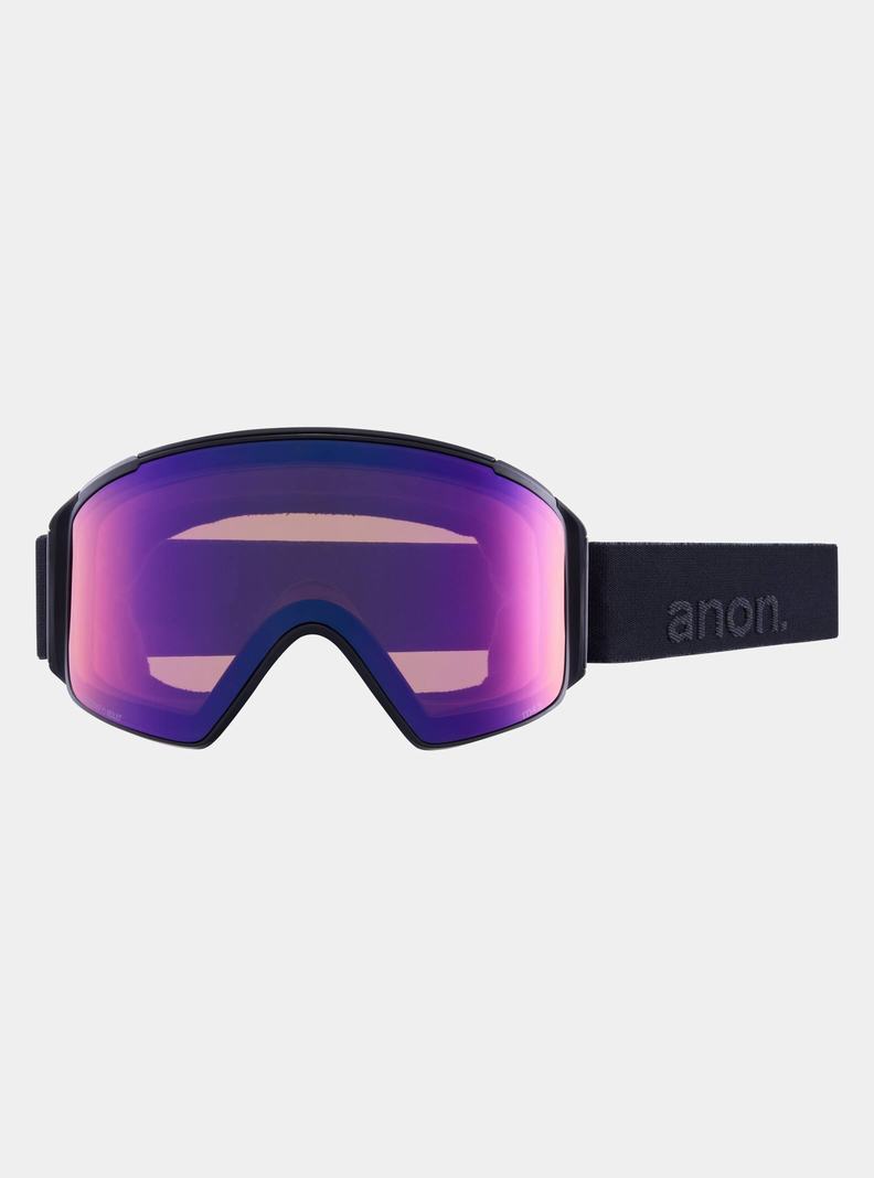 Lunette Ski Burton Anon M4S Snapback Goggles (Cylindrical) + Bonus Lens + MFI Face Mask  Orange Noir Violette Femme | RYY-6055808