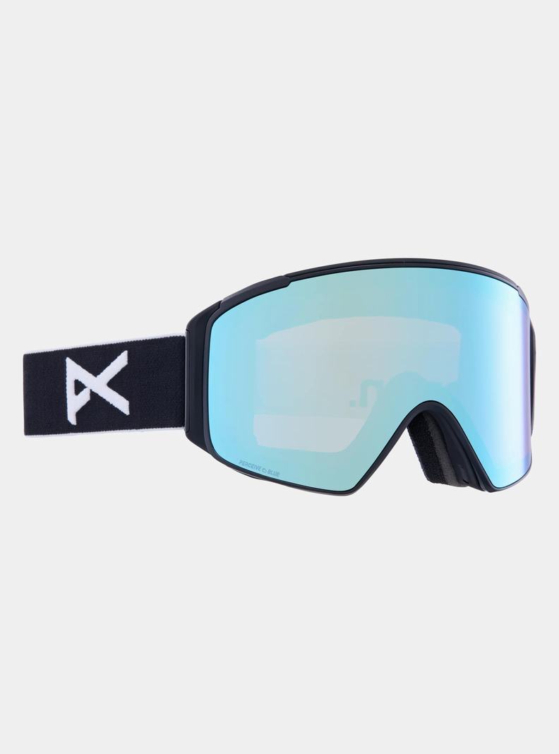 Lunette Ski Burton Anon M4S Goggles (Cylindrical) + Bonus Lens + MFI Face Mask  Noir Bleu Rose Femme | HTX-1945772