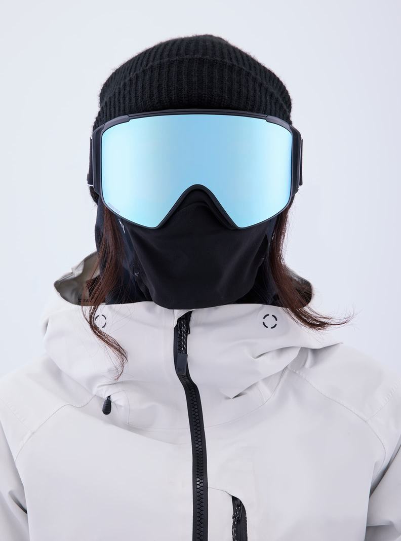 Lunette Ski Burton Anon M4S Goggles (Cylindrical) + Bonus Lens + MFI Face Mask  Noir Bleu Rose Femme | HTX-1945772