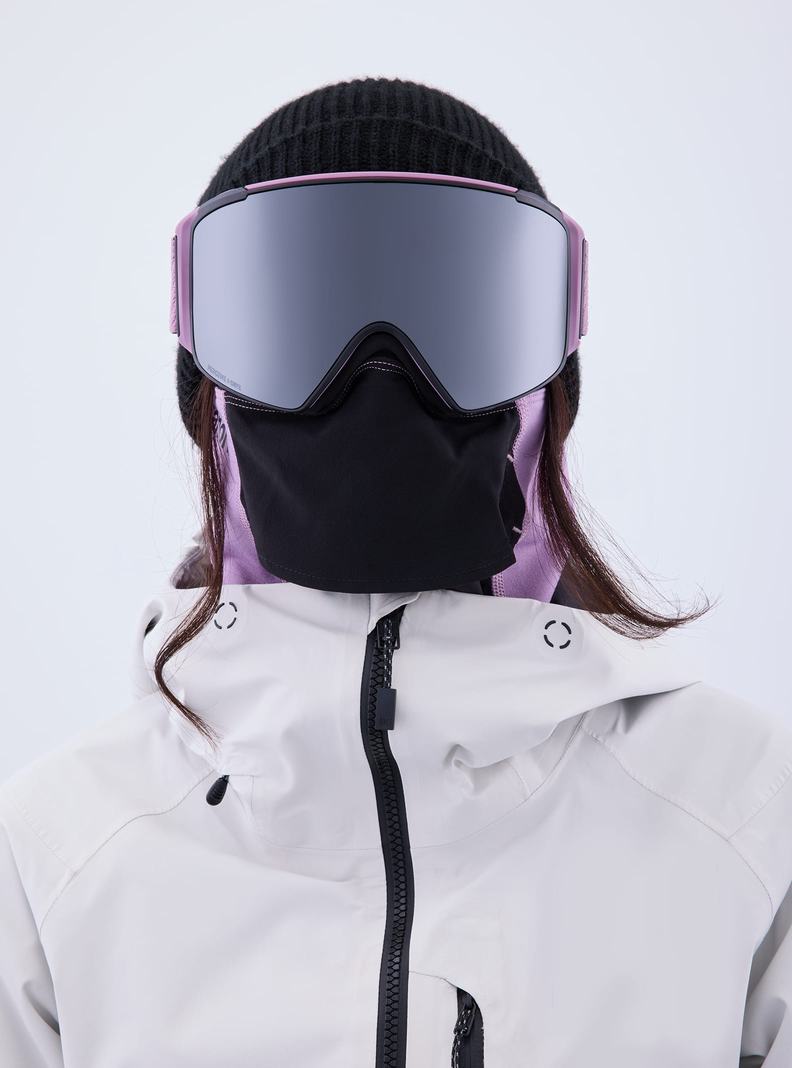 Lunette Ski Burton Anon M4S Goggles (Cylindrical) + Bonus Lens + MFI Face Mask  Violette Orange Noir Femme | BRM-2465502