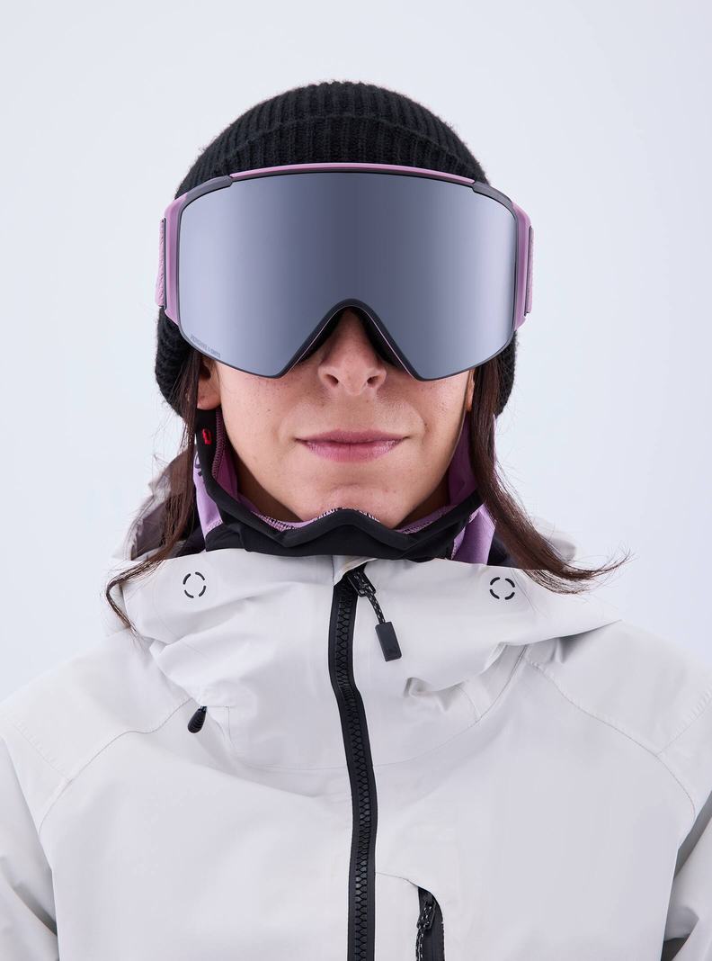 Lunette Ski Burton Anon M4S Goggles (Cylindrical) + Bonus Lens + MFI Face Mask  Violette Orange Noir Femme | BRM-2465502