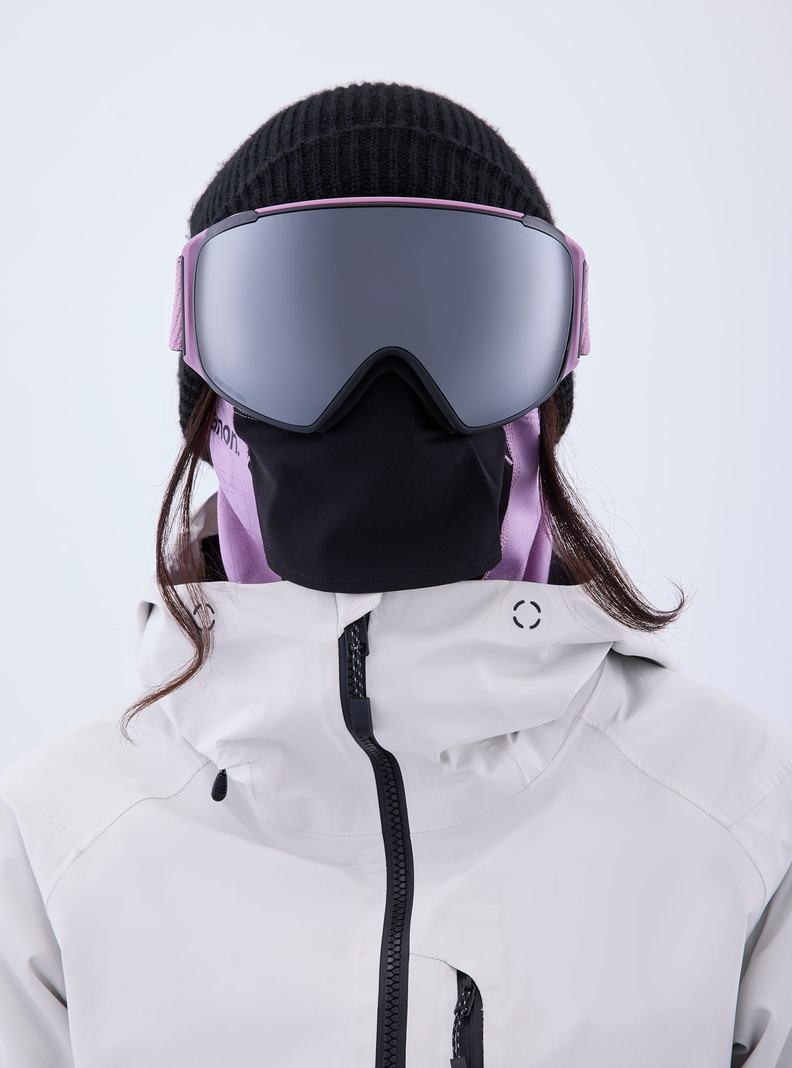 Lunette Ski Burton Anon M4S Goggles (Toric) + Bonus Lens + MFI Face Mask  Violette Orange Noir Femme | KCM-5779931