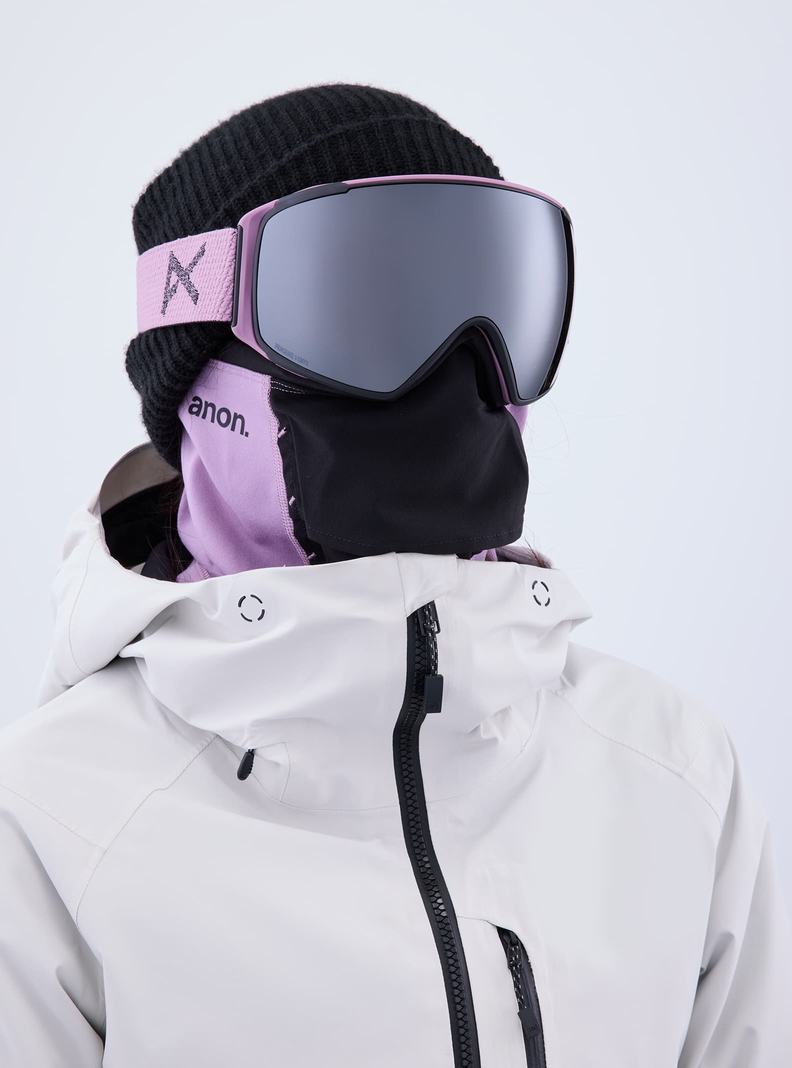 Lunette Ski Burton Anon M4S Goggles (Toric) + Bonus Lens + MFI Face Mask  Violette Orange Noir Femme | KCM-5779931