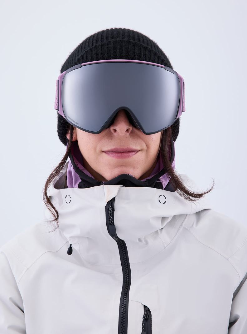 Lunette Ski Burton Anon M4S Goggles (Toric) + Bonus Lens + MFI Face Mask  Violette Orange Noir Femme | KCM-5779931