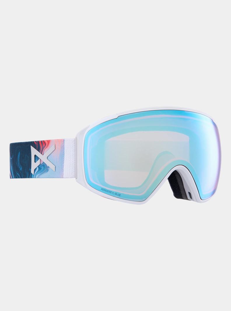 Lunette Ski Burton Anon M4S Goggles (Toric) + Bonus Lens + MFI Face Mask  Bleu Rose Femme | MXZ-4977851